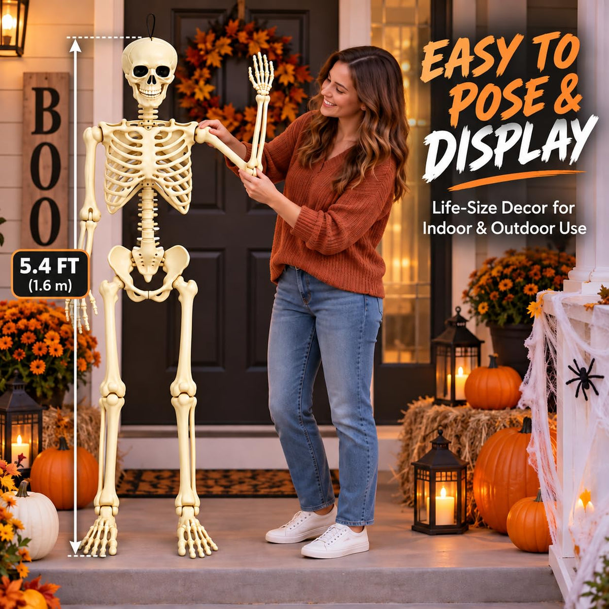 Posable Halloween Skeleton T43079