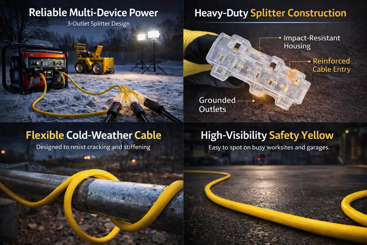 100 ft 10/3 Heavy Duty SJTW Outdoor Extension Cord N548383