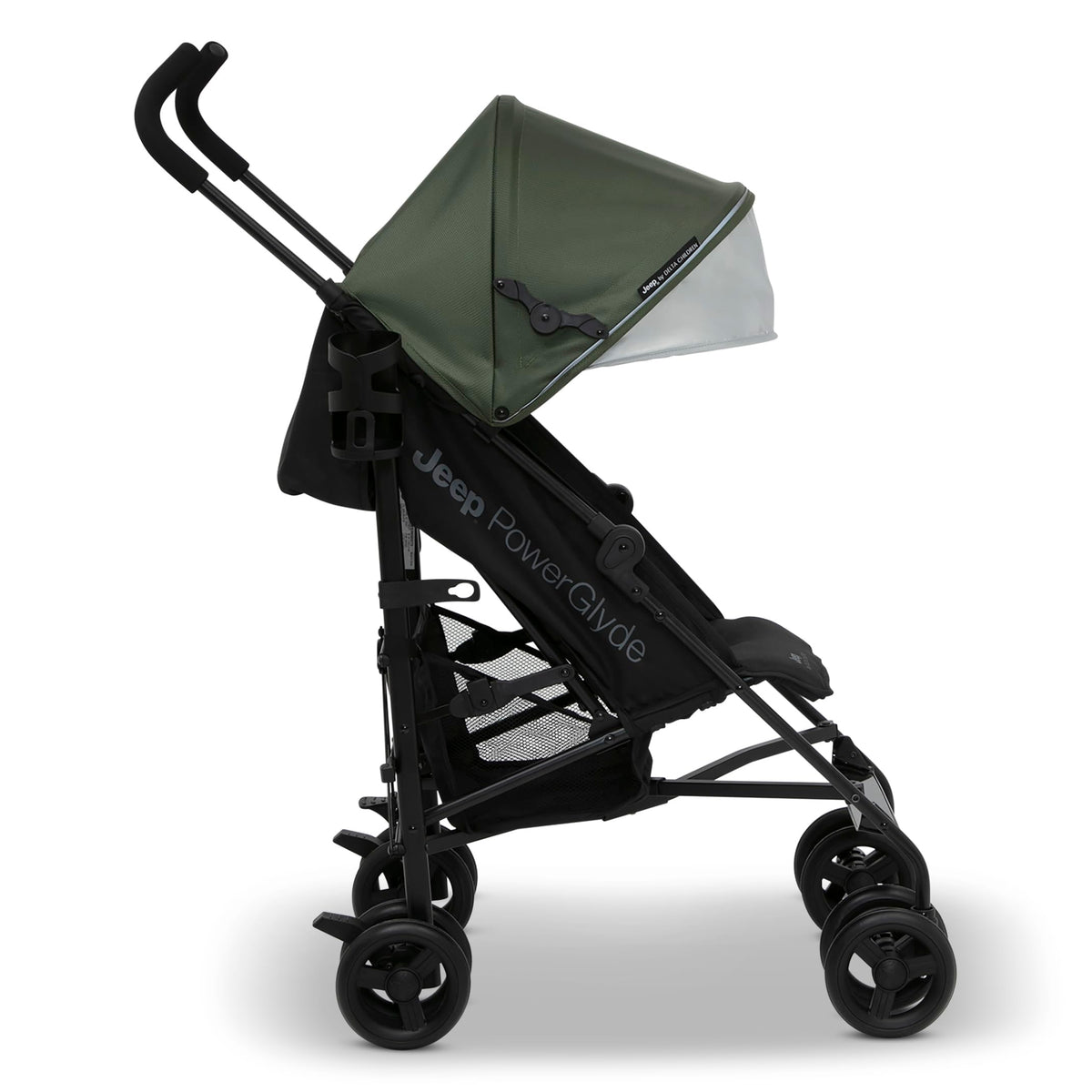 Lightweight Travel Stroller with Compact Fold, 3-Position Recline, Olive Green A85273