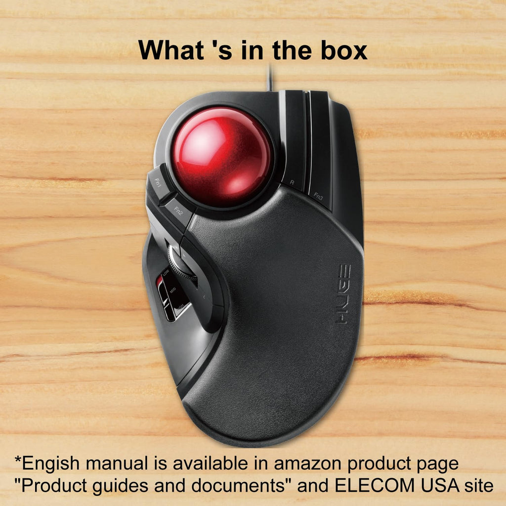 Wired Finger-Operated Trackball Mouse L1155