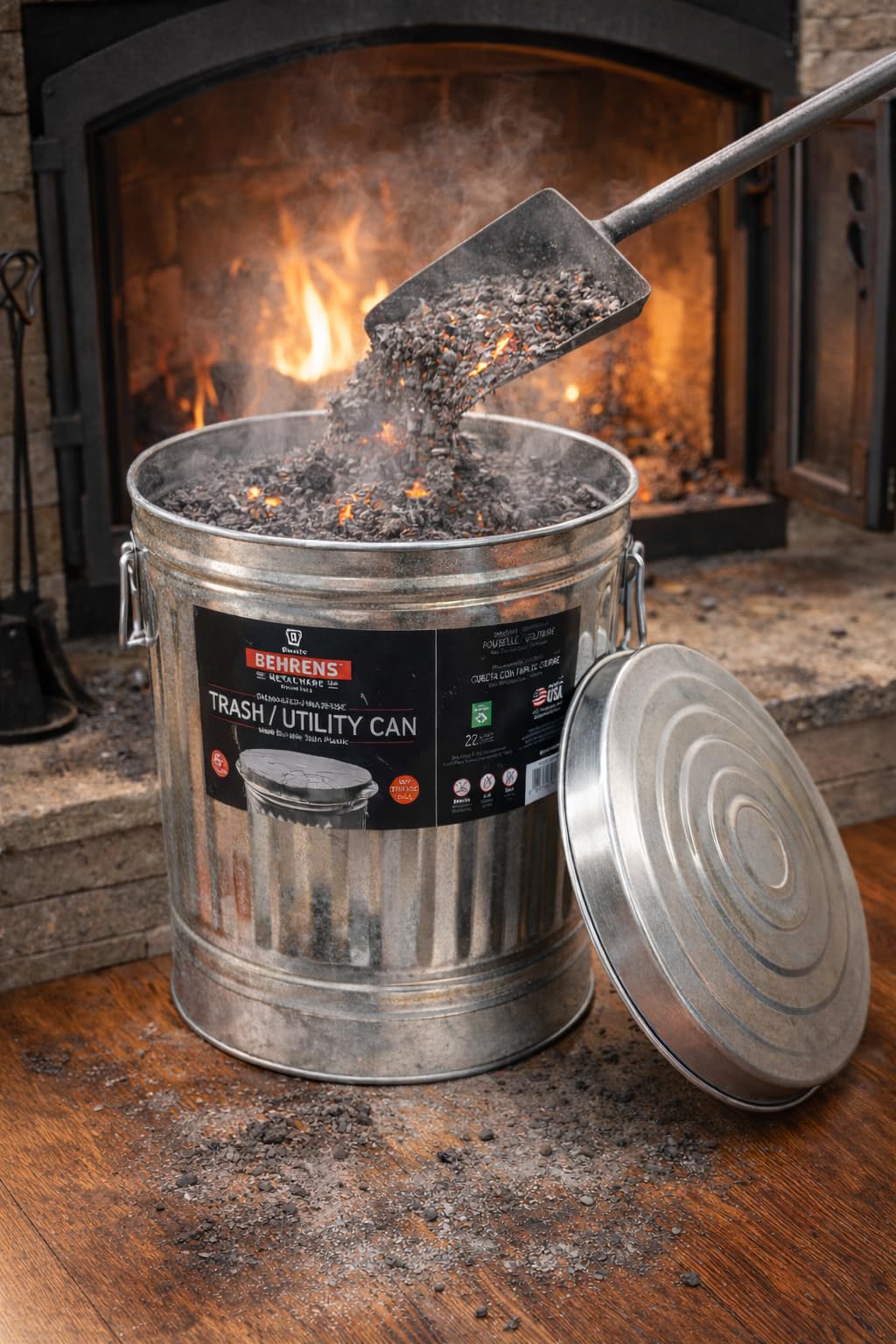 6 Gallon Galvanized Trash Can Q14103