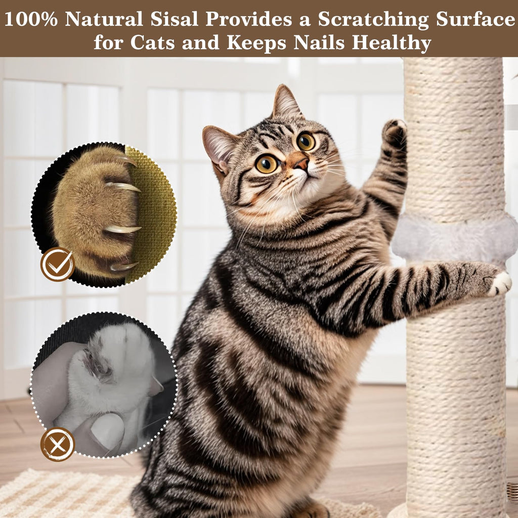 Sisal Cat Scratching Post with Toys N4085