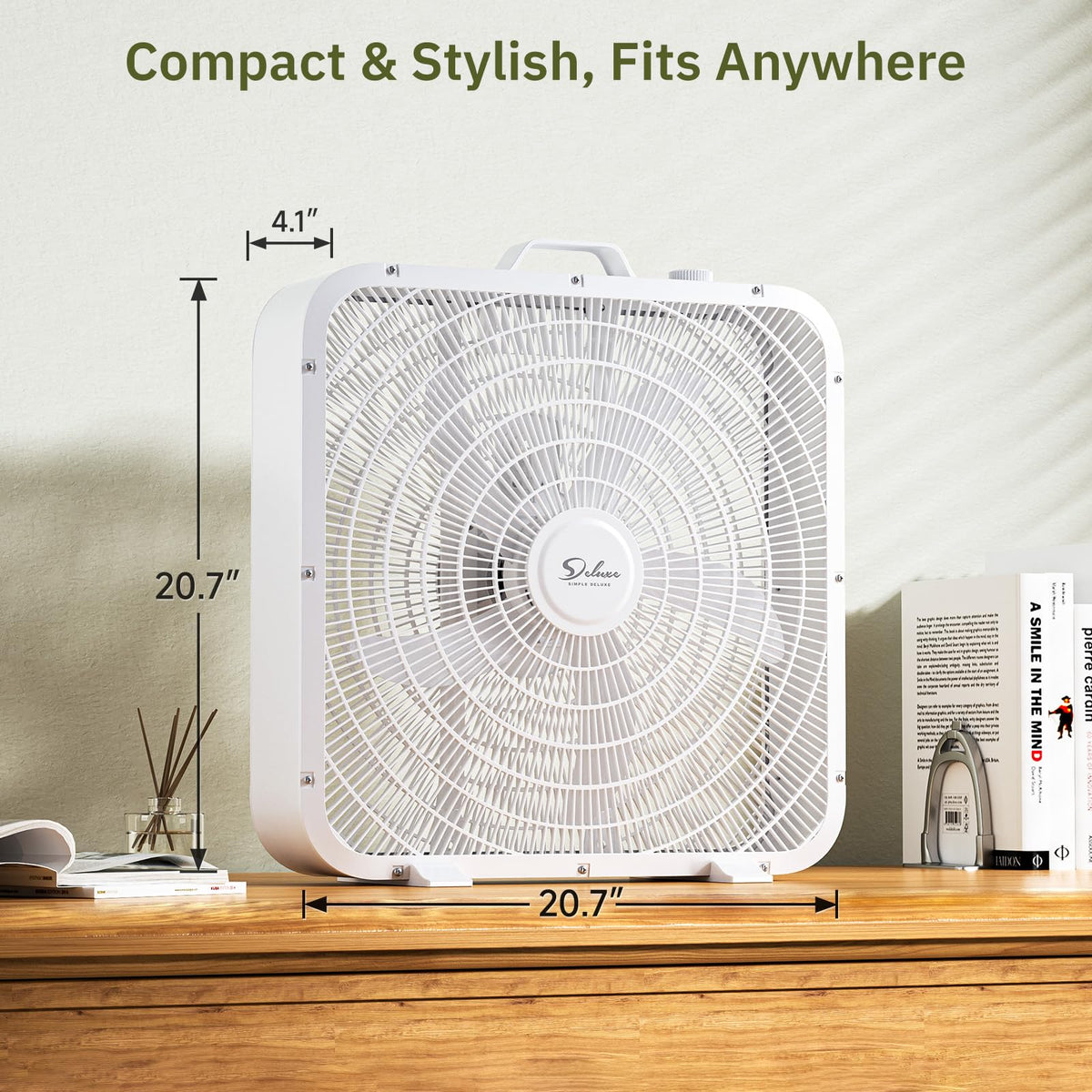 20” White 3-Speed Box Fan with Carry Handle C315