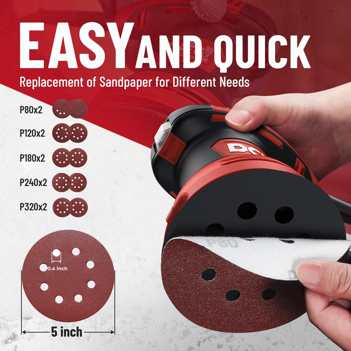 3.0 AMP Corded Random Orbital Sander I85542