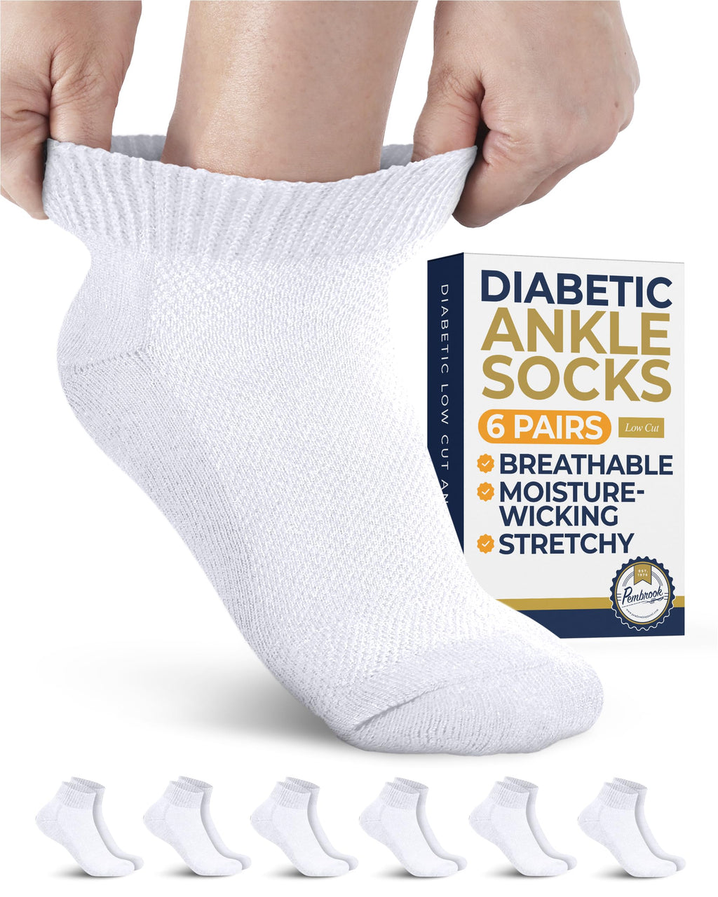 Low Cut Ankle Socks 6 Pairs D3694