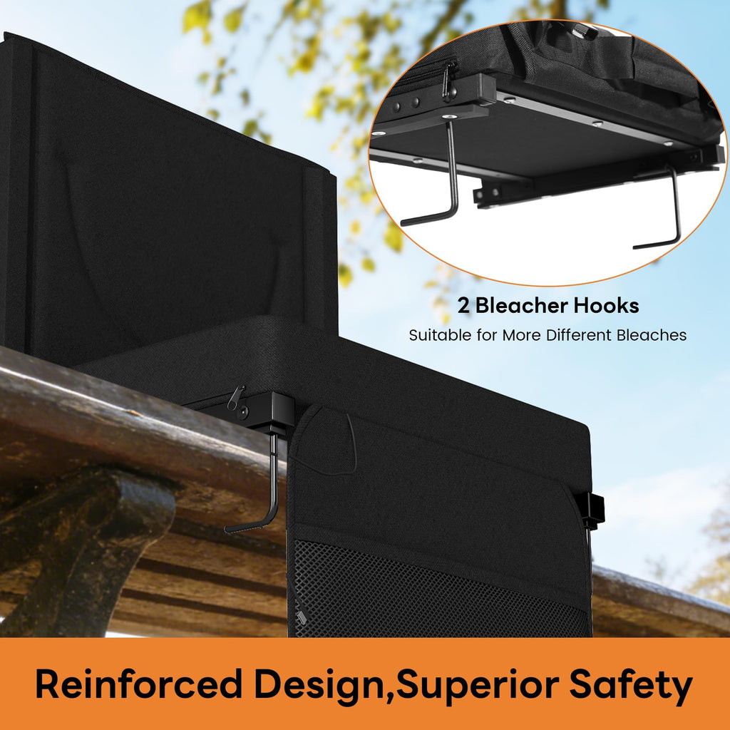 Black Heated Folding Stadium Seat L457290