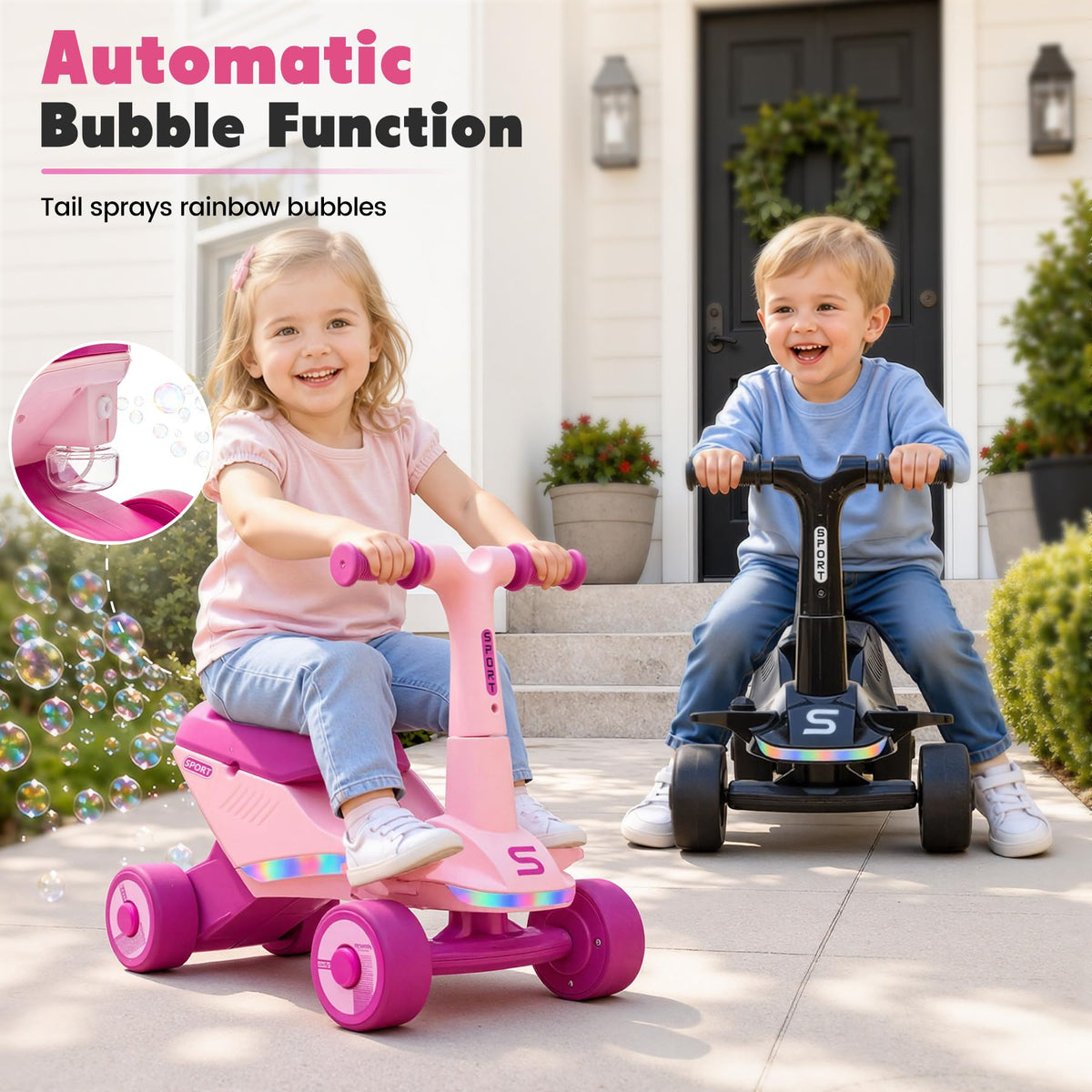 Electric Baby Balance Bike with Bubble Machine Z9054