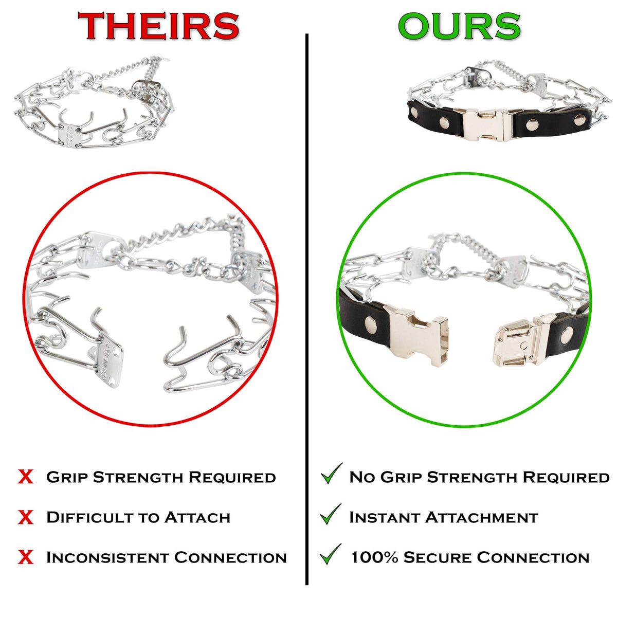 2.25mm Adjustable Prong Dog Collar U3767