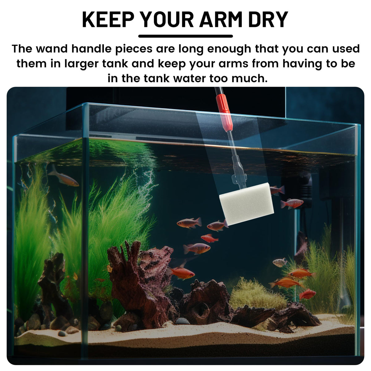 Aquarium Glass Cleaner, 7 in 1 Algae Remover A5288