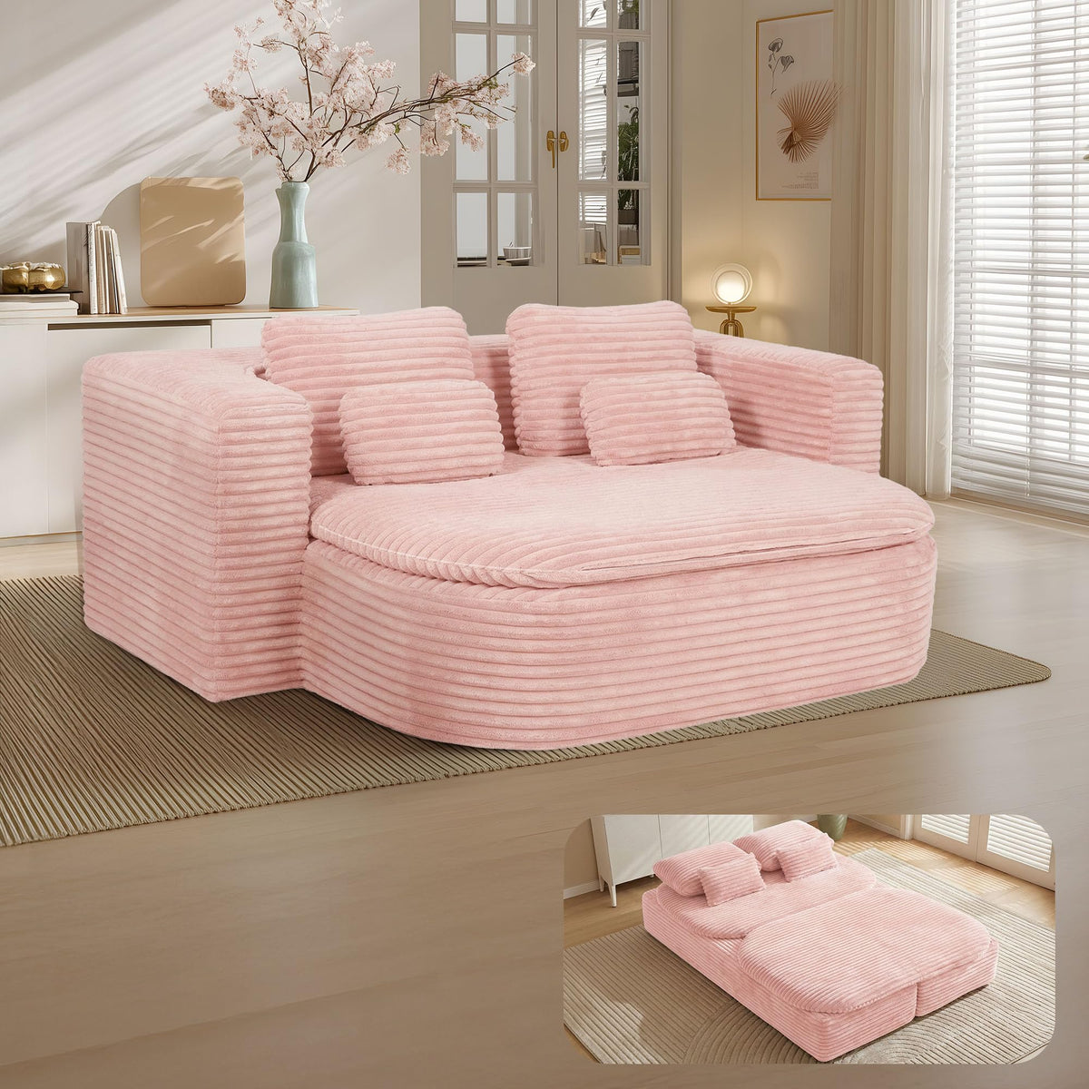 75'' Folding Sleeper Sofa Bed L807