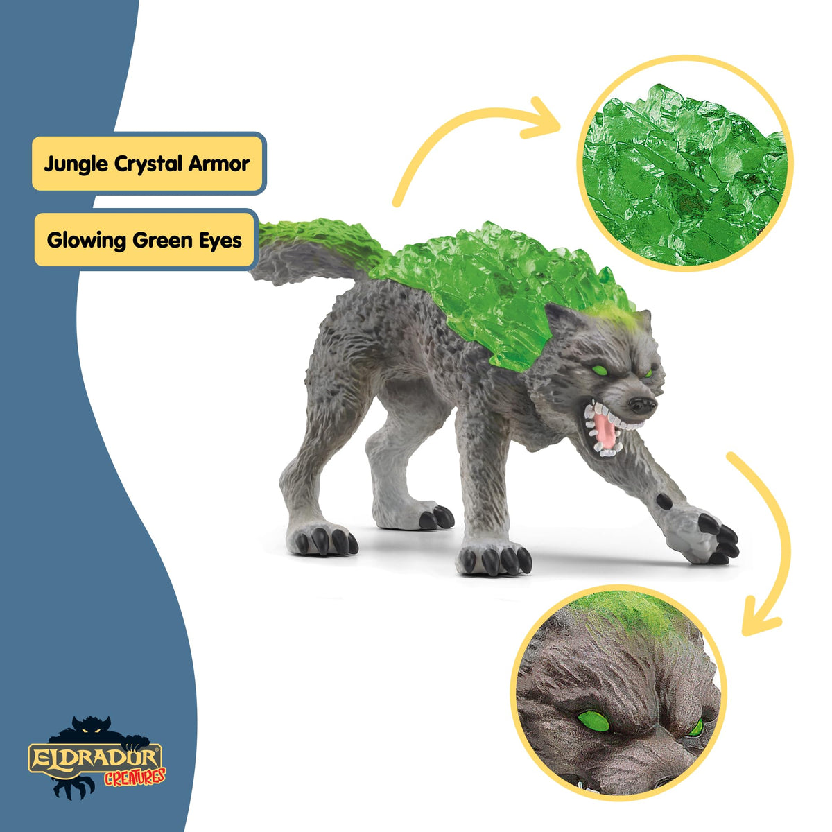 6" Stone Wolf Figurine Fantasy Animal Figure G87387