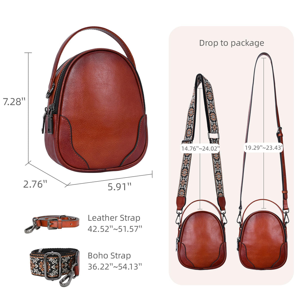 Small Leather Crossbody Bag P4175