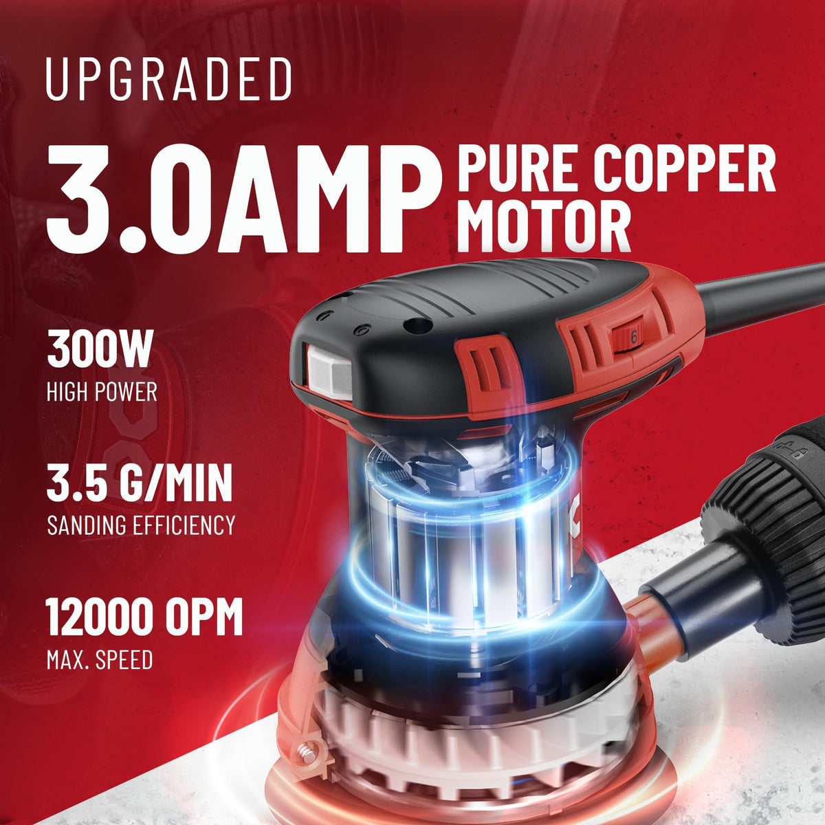 3.0 AMP Corded Random Orbital Sander I85542