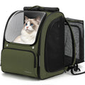 Green Expandable Cat Backpack Carrier X9379