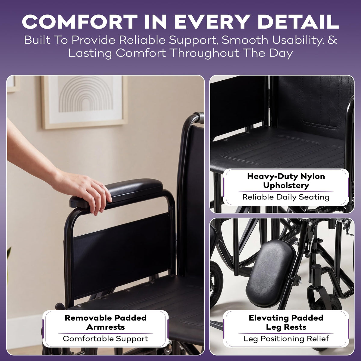 Heavy Duty Bariatric Wheelchair 700lb 30” Seat Width U617