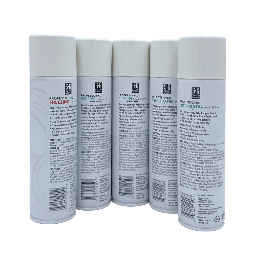 Mega Hold Unscented Quick-Drying Hairspray Pack of 5 I41855