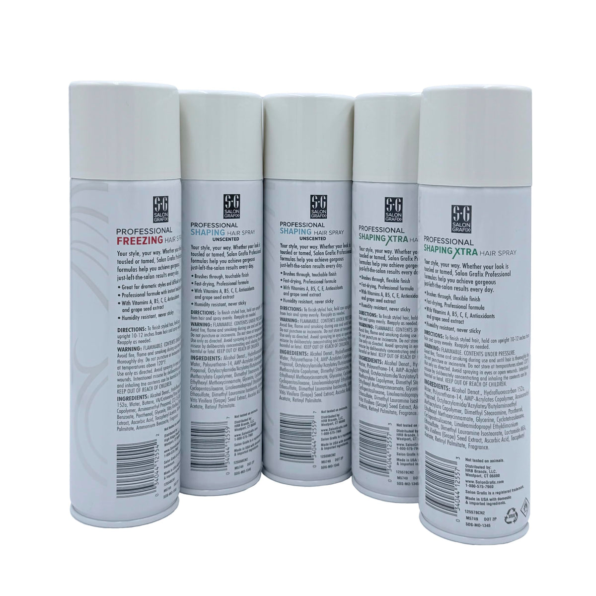 Mega Hold Unscented Quick-Drying Hairspray Pack of 5 I41855