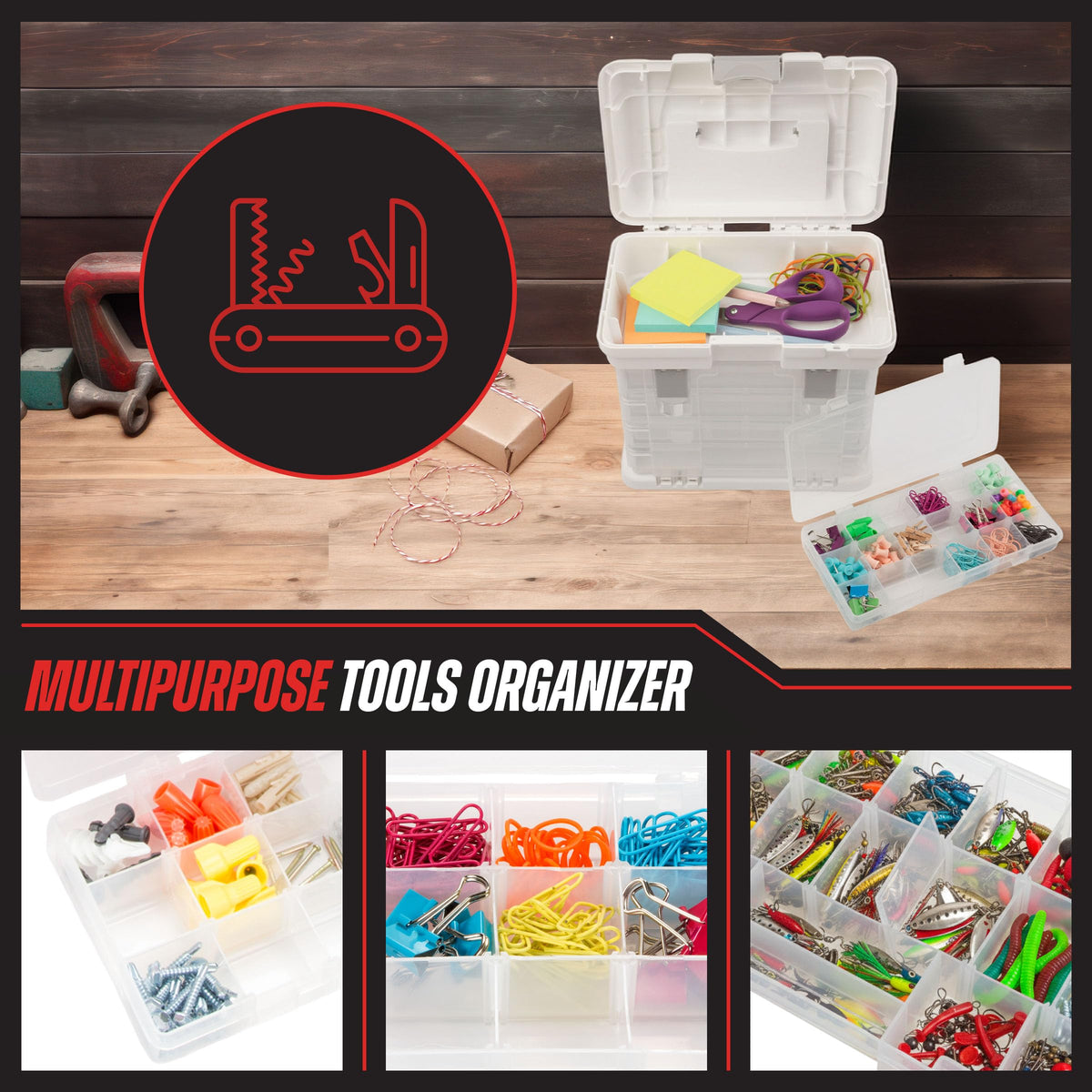 Portable Tool Box Small Parts Organizer with Drawers H92711