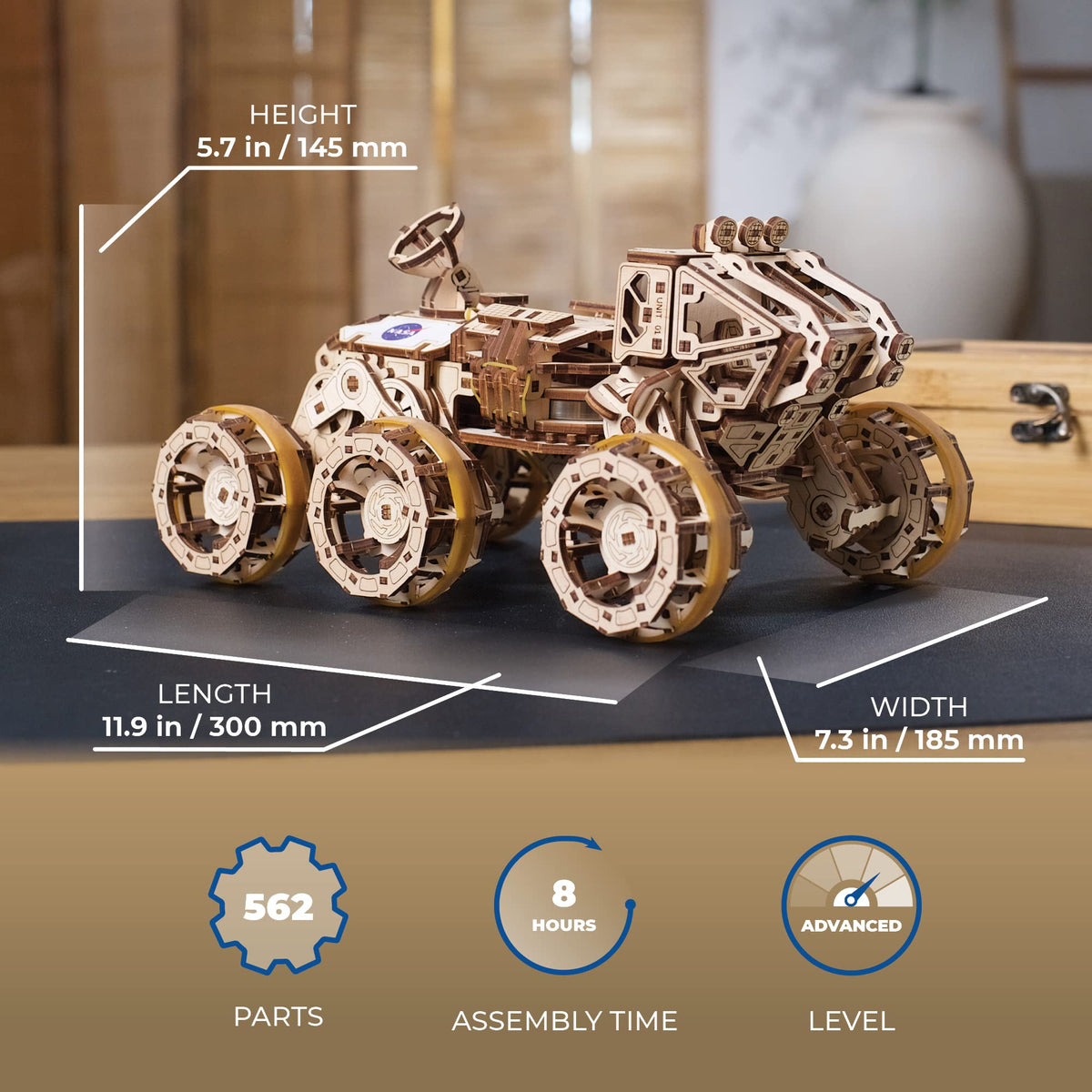 3D Wooden Puzzle Mechanical Model with Spring Drive S66365
