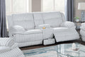 Light Gray Corduroy Manual Motion Loveseat N748