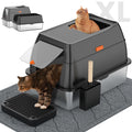 Extra Large Stainless Steel Litter Box with Lid D461693