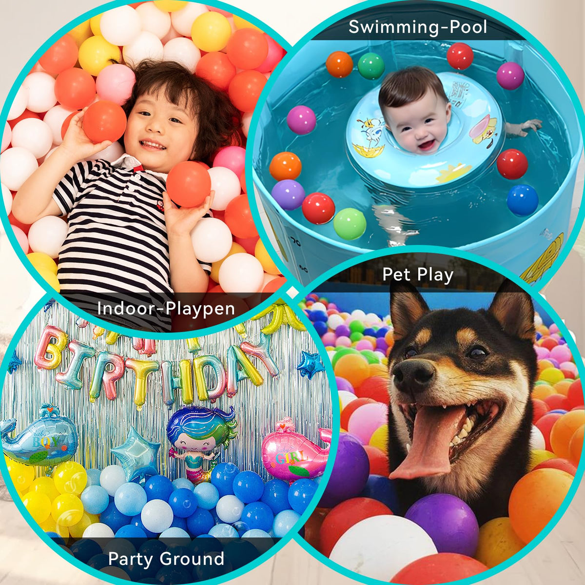 BPA Phthalate Free 2.15" Soft Plastic Play Balls L21935