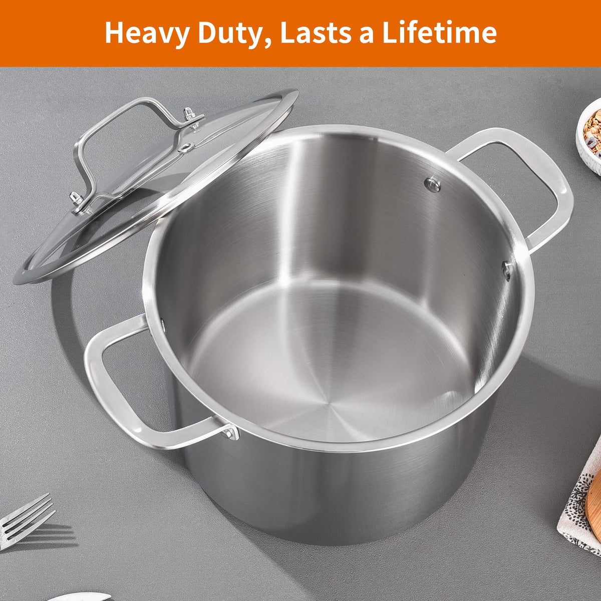8 Quart Stainless Steel Stock Pot R654502