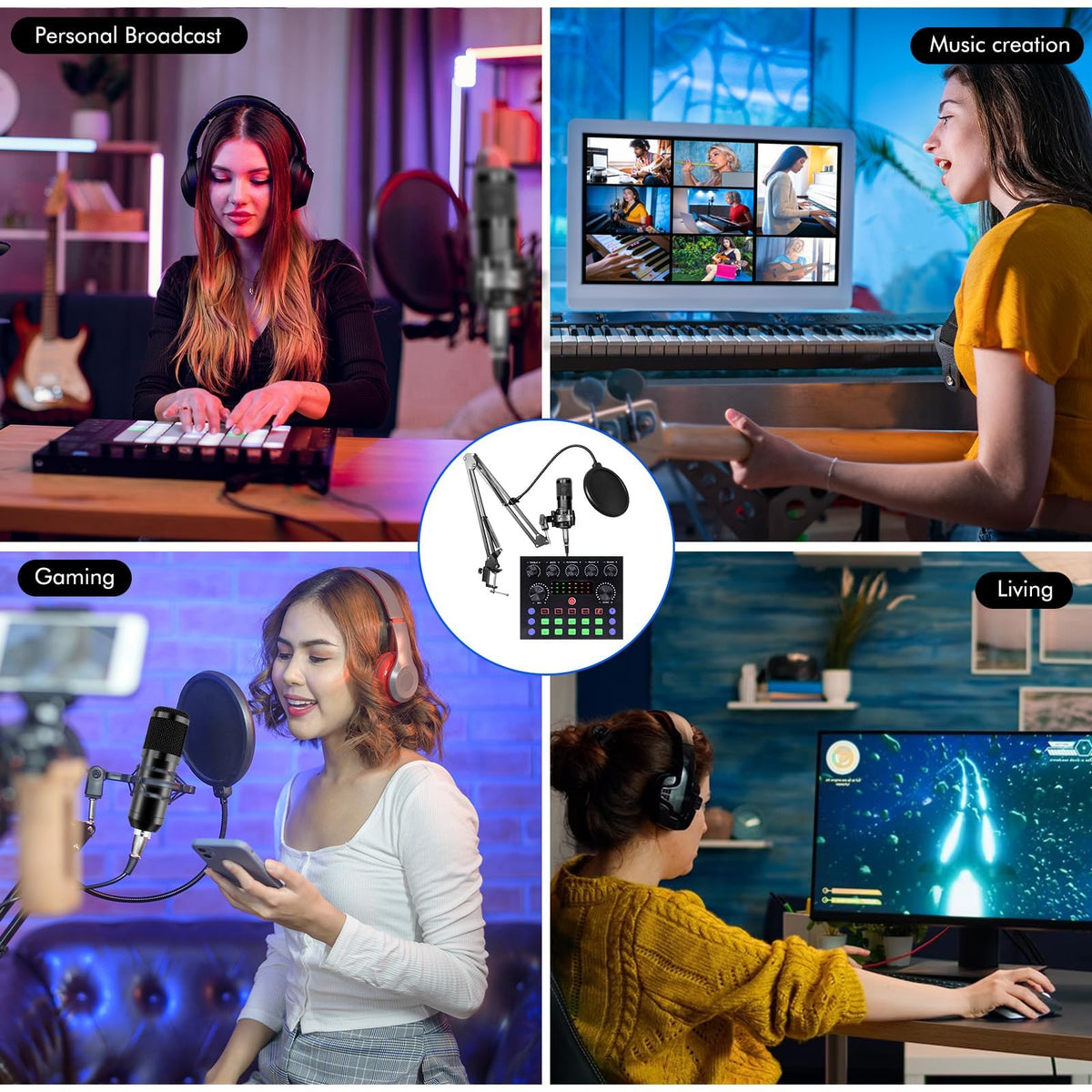 Podcast Equipment Bundle with Voice Changer E1979