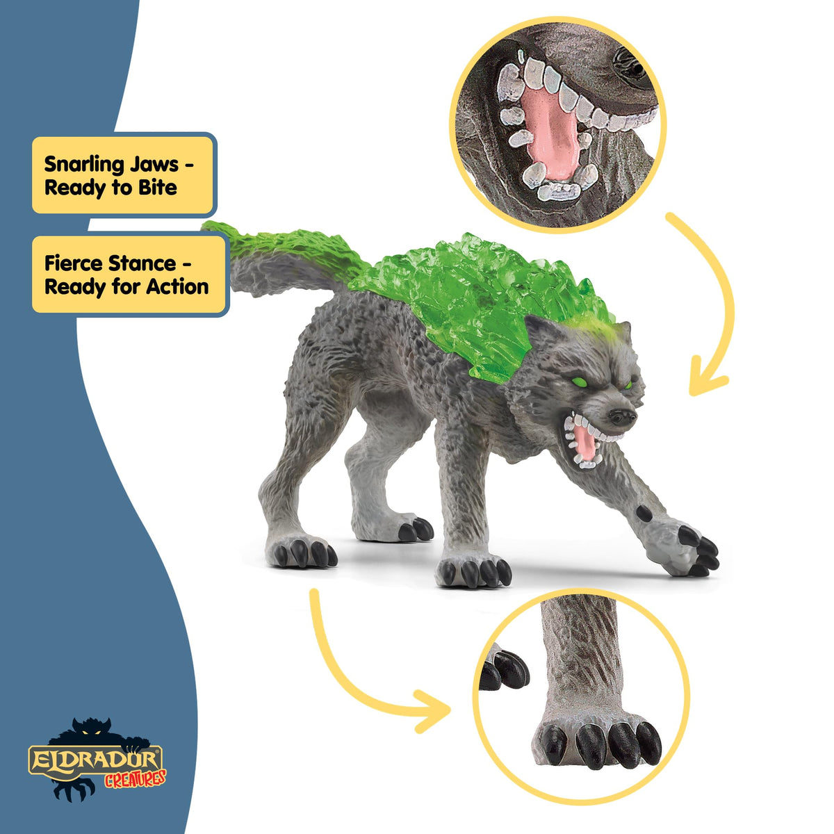 6" Stone Wolf Figurine Fantasy Animal Figure G87387