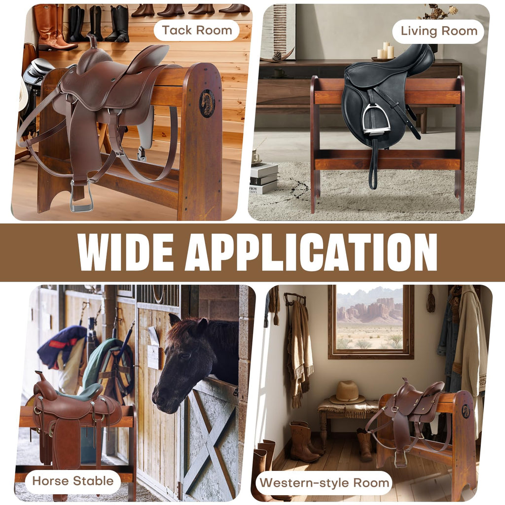 Solid Wood Saddle Rack K819