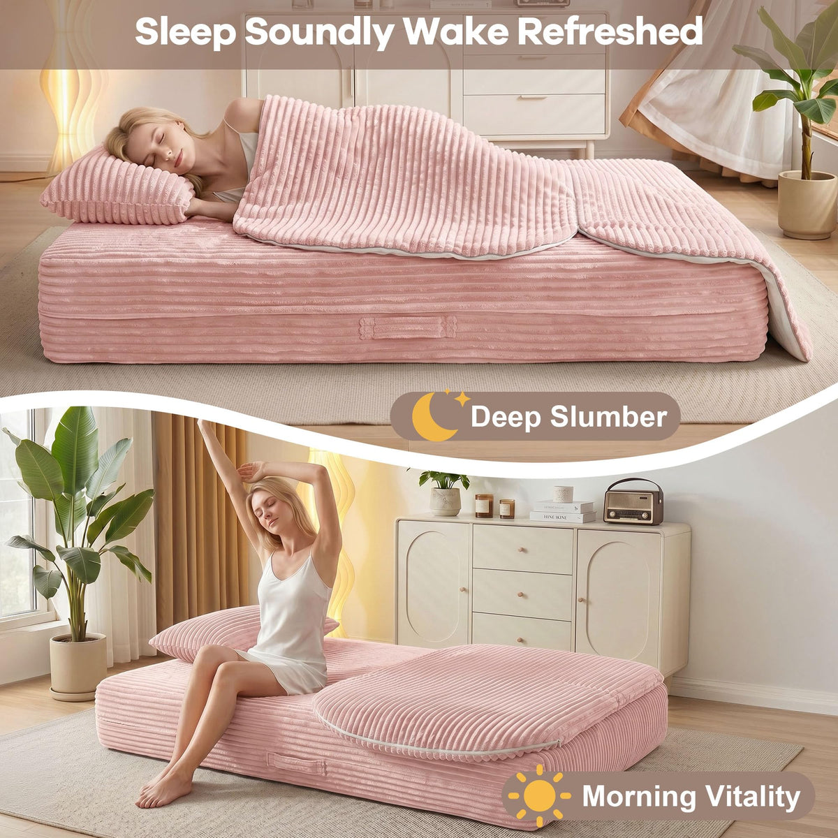 75'' Folding Sleeper Sofa Bed L807