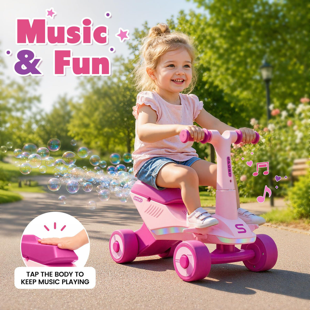 Electric Baby Balance Bike with Bubble Machine Z9054