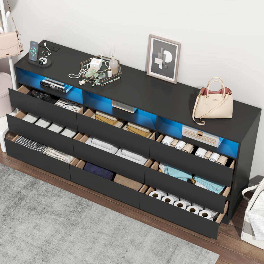 9 Drawer Dresser with Power Outlet C4008
