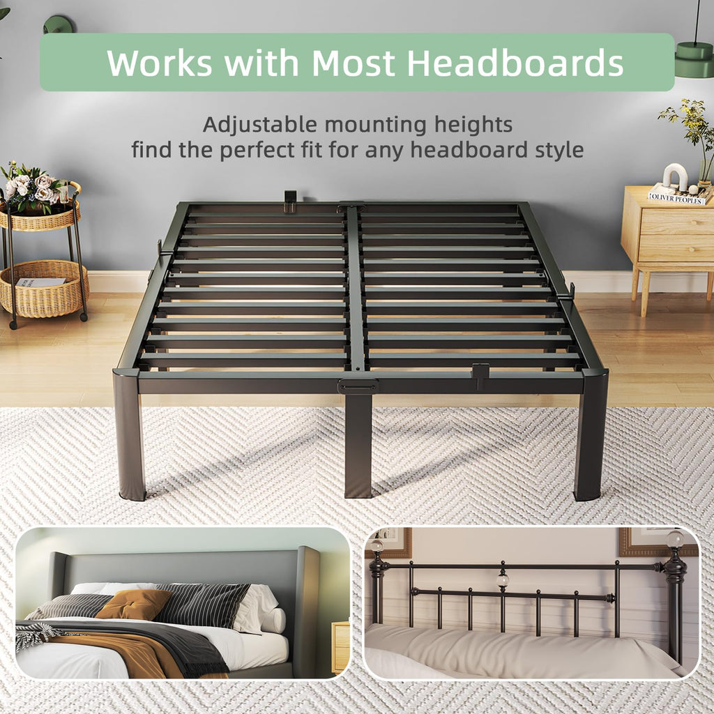Queen Size 18 Inch Metal Platform Bed Frame L415812