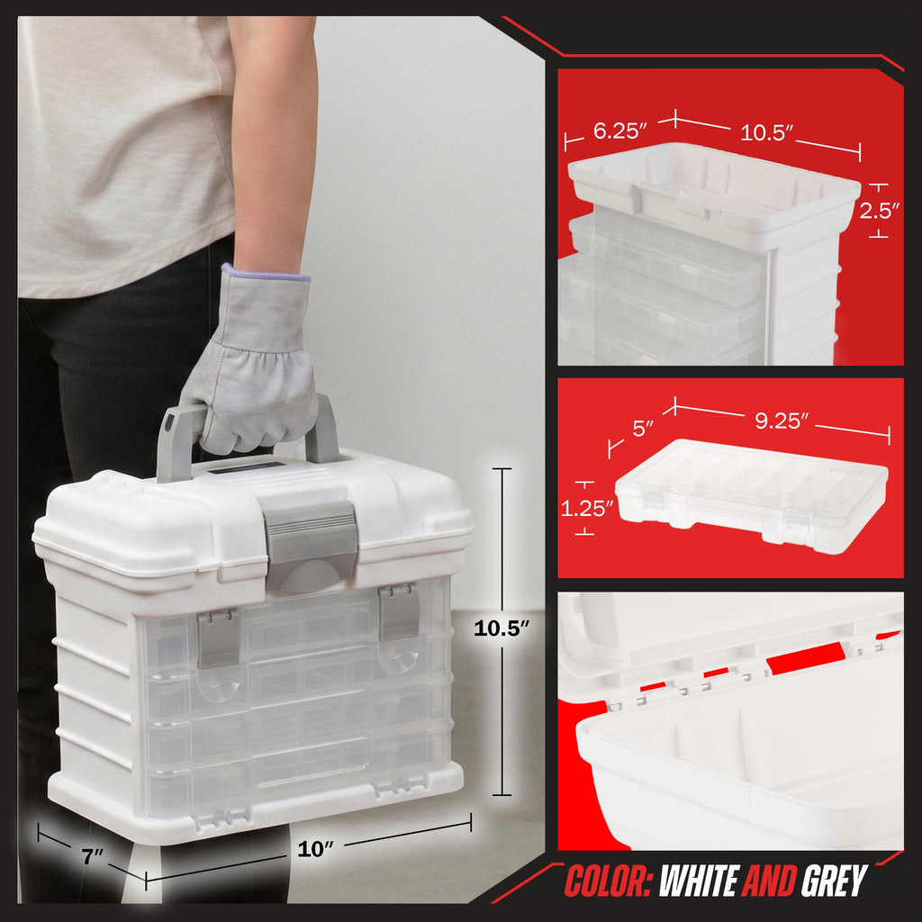 Portable Tool Box Small Parts Organizer with Drawers H92711