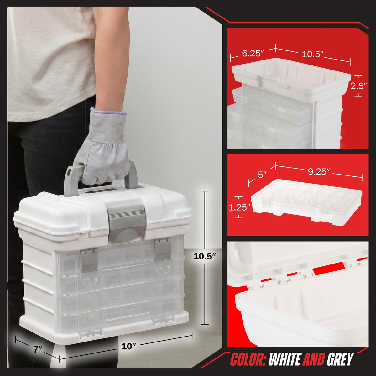 Portable Tool Box Small Parts Organizer with Drawers H92711