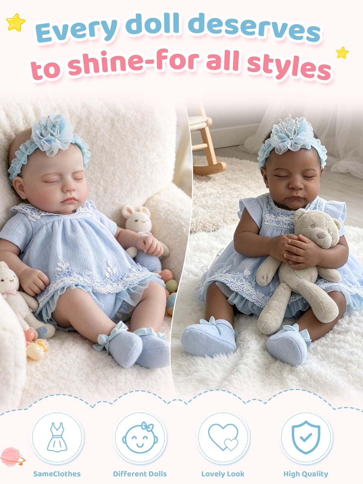 Blue Baby Doll Clothes 17-20 Inches D472201