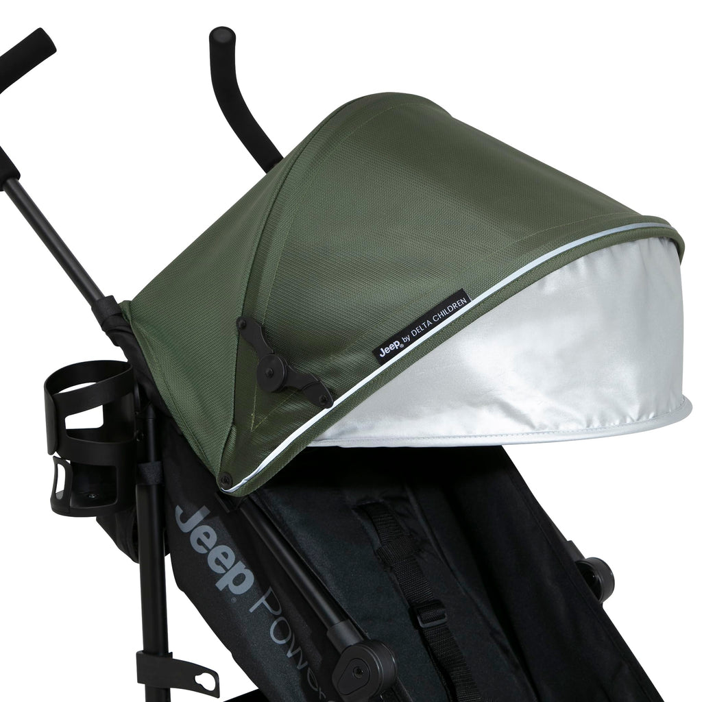 Lightweight Travel Stroller with Compact Fold, 3-Position Recline, Olive Green A85273
