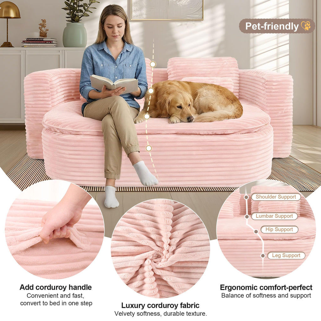 75'' Folding Sleeper Sofa Bed L807