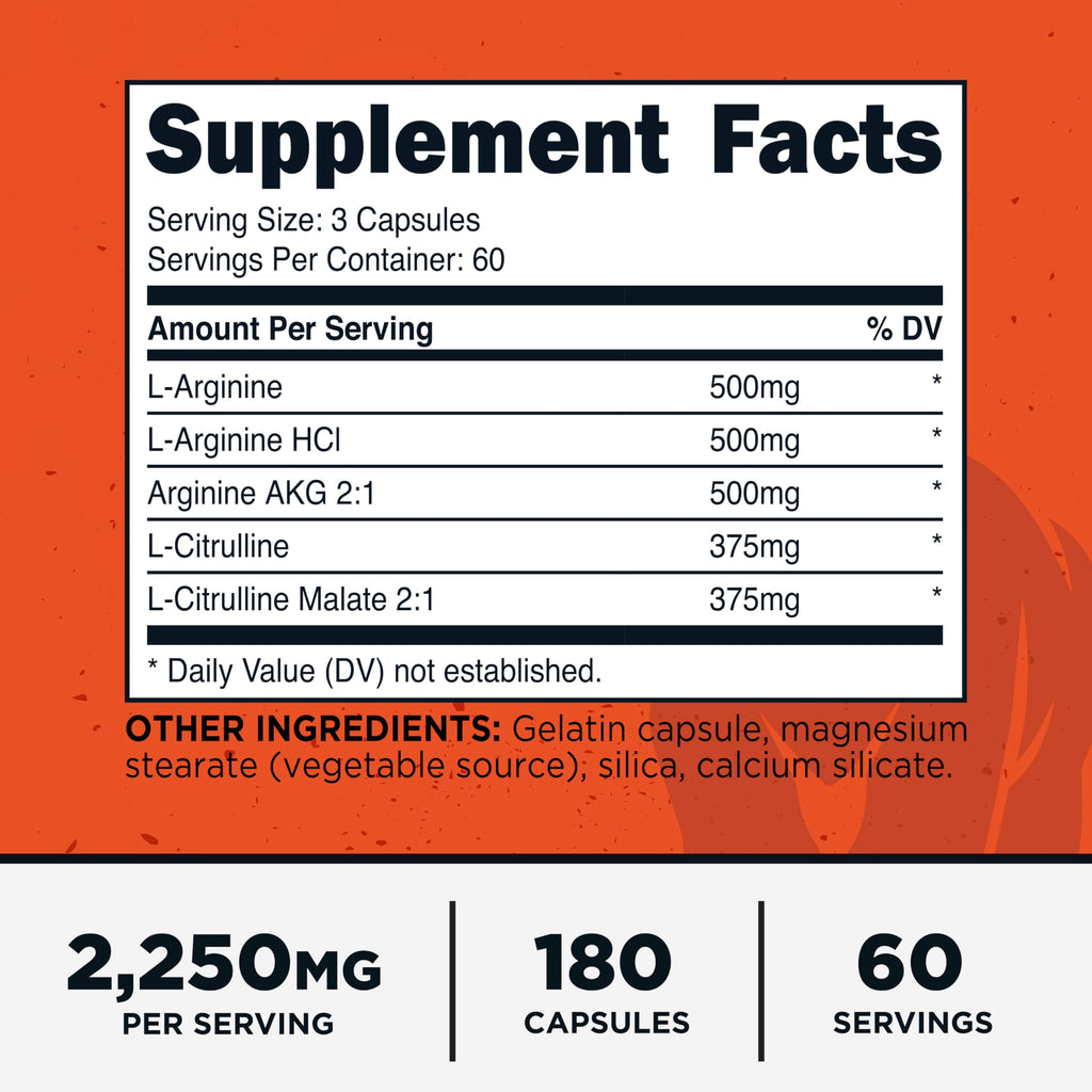 Nitric Oxide Booster 180 Capsules U6974