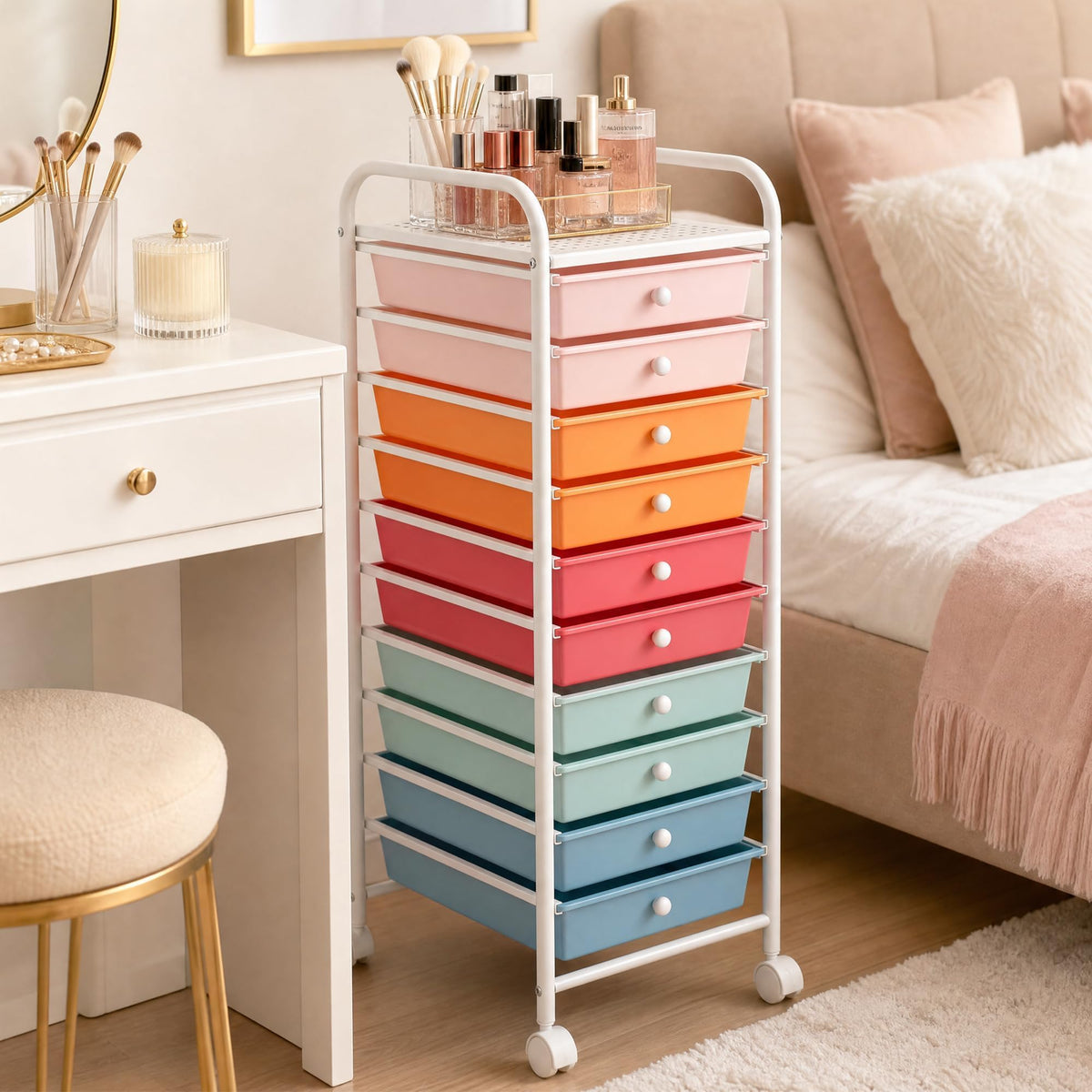 10 Drawers Rolling Storage Cart Z61013