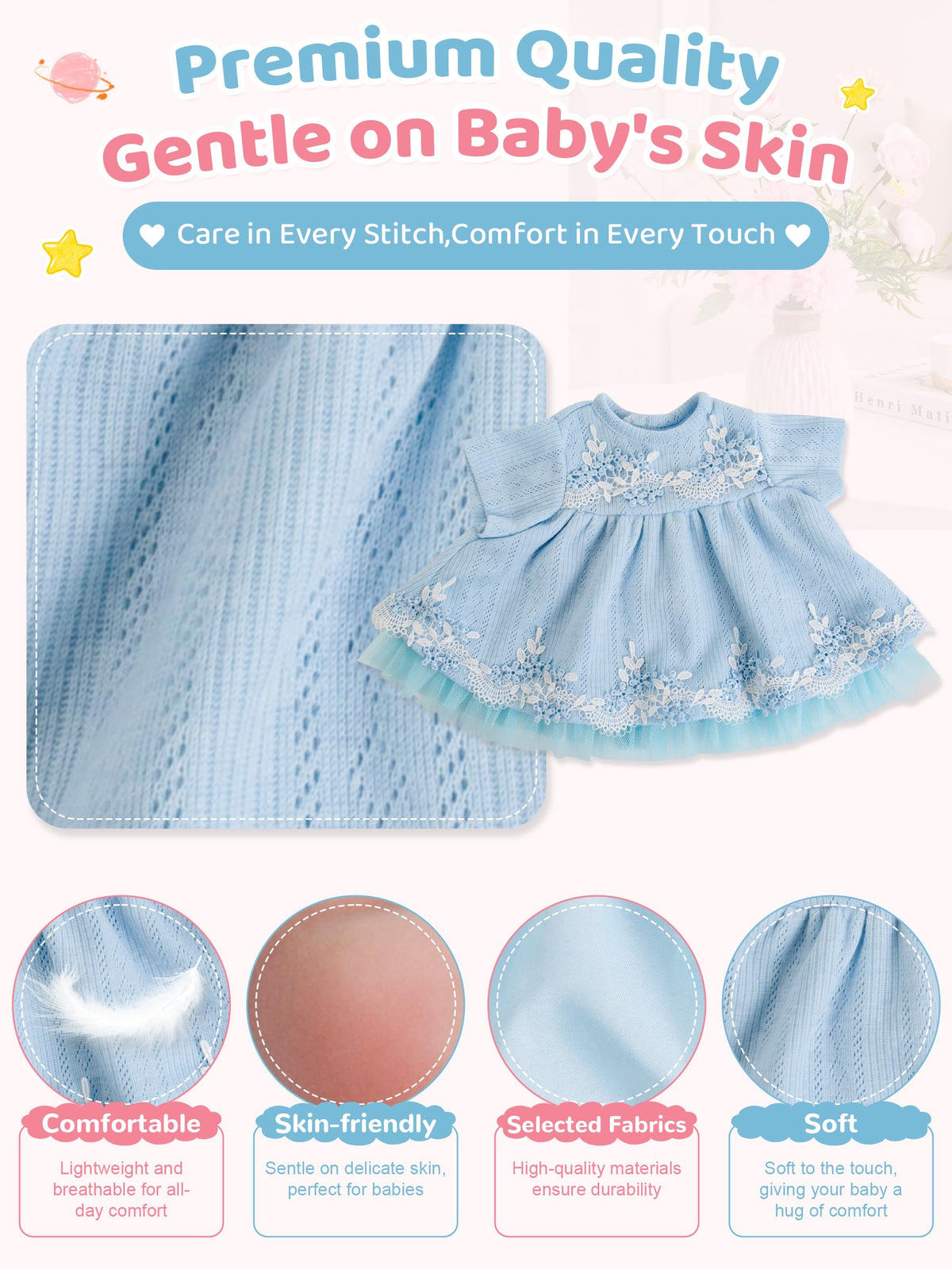 Blue Baby Doll Clothes 17-20 Inches D472201