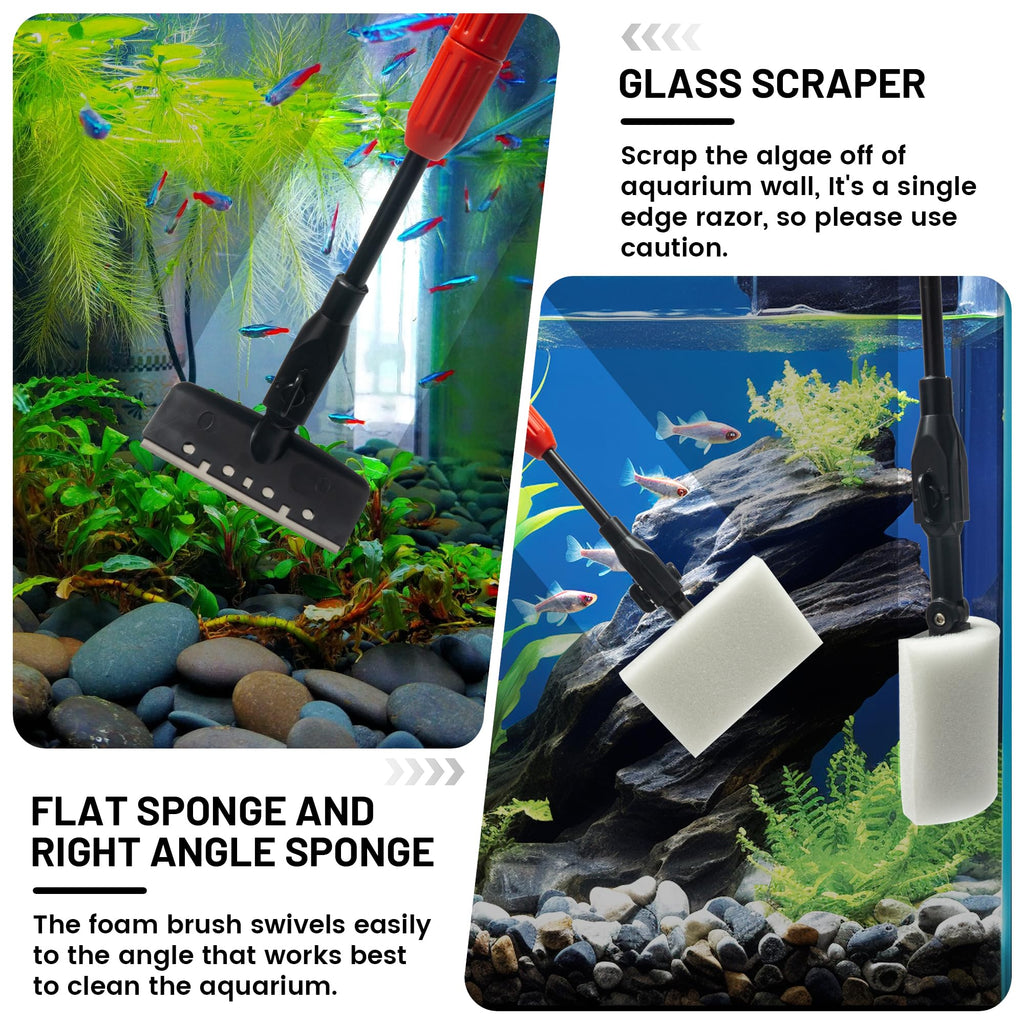 Aquarium Glass Cleaner, 7 in 1 Algae Remover A5288
