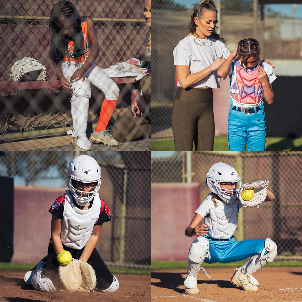 Youth Softball Catcher's Set with Helmet, Leg Guards & Chest Protector V678