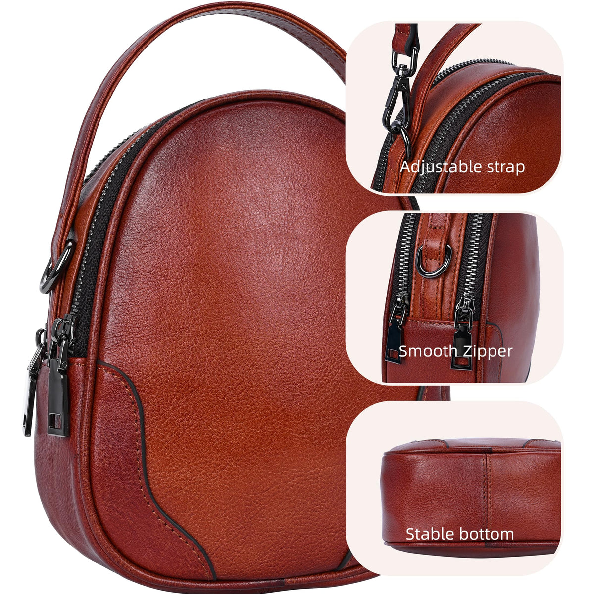 Small Leather Crossbody Bag P4175